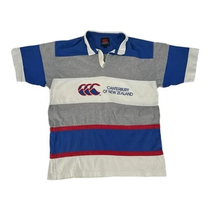 Vintage Rugby Shirt Canterbury Of New zeland striped polo top Mens Large - Picture 1 of 5