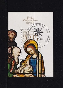 SA10 Germany Berlin 1978 Christmas used minisheet First Day Of Issue - Picture 1 of 1