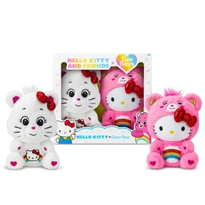 Care Bears x Hello Kitty Cheer Bear 10” Plush 2-Pack – Soft & Huggable - Picture 1 of 6