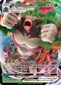 Pokemon Karte Rebel Clash Rillaboom VMAX 018/192 Ultra Rare Holo - Bild 1 von 1