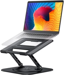 Adjustable Computer Stand with 360 Rotating Base, Ergonimic Foldable Laptop Rise - Afbeelding 1 van 7