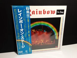 RAINBOW "On Stage" 2-Lps Japan-Obi-Vinyl Rising Blackmore's Purple Rock Dio - Picture 1 of 14