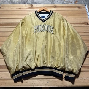 Vintage 90s Purdue Boilermakers NCAA Football Satin Bomber Jacket USA Made - XL - Picture 1 of 11