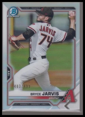 2021 Bowman #BCP-44 Bryce Jarvis Chrome Prospects Refractor #/499 - Image 1 of 2