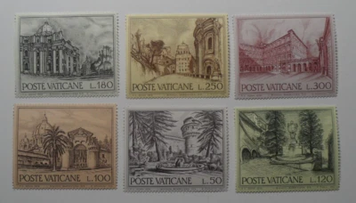Discount Stamps : VATICAN CITY 1976 SC#601-606 FOUNTAINS & BUILDING ISSUE 6v MNH - Image 1 of 2