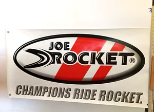 Joe rocket motocycle Gear Wall Banner Ad Display Sign Man Cave Bar 24" x 48" - Picture 1 of 3