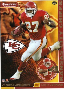 LARRY JOHNSON KC CHIEFS FATHEAD TRADEABLES PENN STATE PSU NITTANY LIONS 2008 A19 - Picture 1 of 3