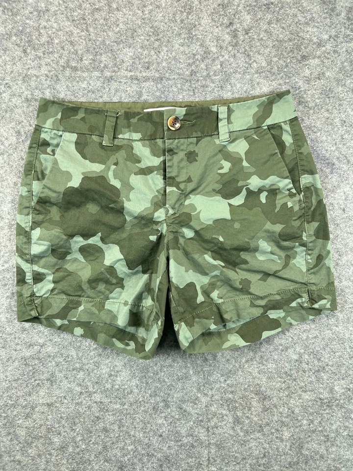 Pantalones Cortos Mujer 0 Antiguo Azul Marino Verde Floral Camuflaje Chino tiro medio Informal Damas Foto 1 de 4