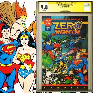 CGC 9.8 SS DC Zero Month Sampler signed by Tom Grummett 1994 White Pages JLA - Picture 1 of 2