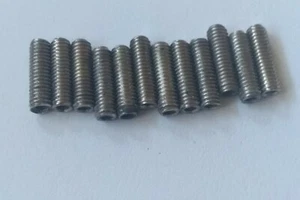 12 X Madenschrauben 10x3 mm. für Telecaster Saddles 10mm. Top . E Gitarre - Bild 1 von 4