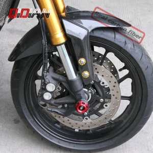 Moto Carbon Fiber Front Fender Cover Splash Guard For 2014-2020 YAMAHA MT09 FZ09 - Picture 1 of 11