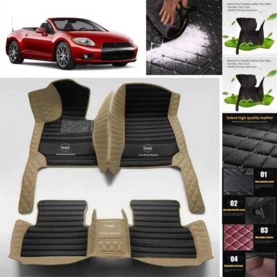 For Mitsubishi Eclipse Car Floor Mats Luxury Waterproof Pad Liner Auto Anti-Slip Foto 1 de 4