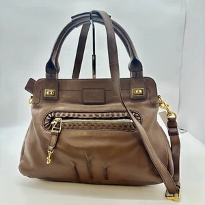 Vintage Chloe Margaret All Leather Crossbody Sling 2 Way Brown Bag Authentic - Picture 1 of 24