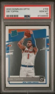 2020-21 Donruss Optic #158 Obi Toppin RC-Rookie graded PSA 10 Gem Mint Pop 14 - Picture 1 of 1