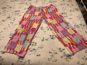 WOMEN'S Size SM FROZEN TREATS Design SLEEP PANTS Elastic Waist w/raw edge bottom - Picture 1 of 3