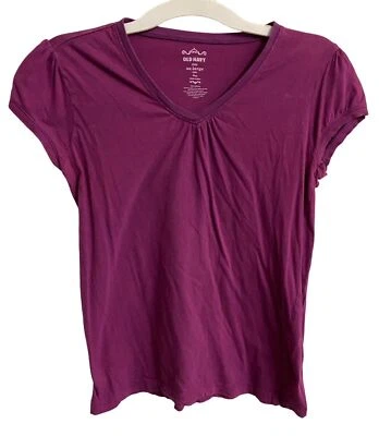 Old Navy T-Shirt Girls Size 2X Magenta V Neck  100% Cotton Plus Capsule Basic - Image 1 of 4