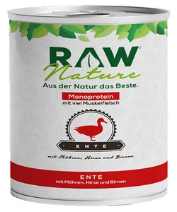 RAW Nature Nassfutter Ente 800g – Große Dose, Monoprotein, getreidefrei & natürl - Bild 1 von 5