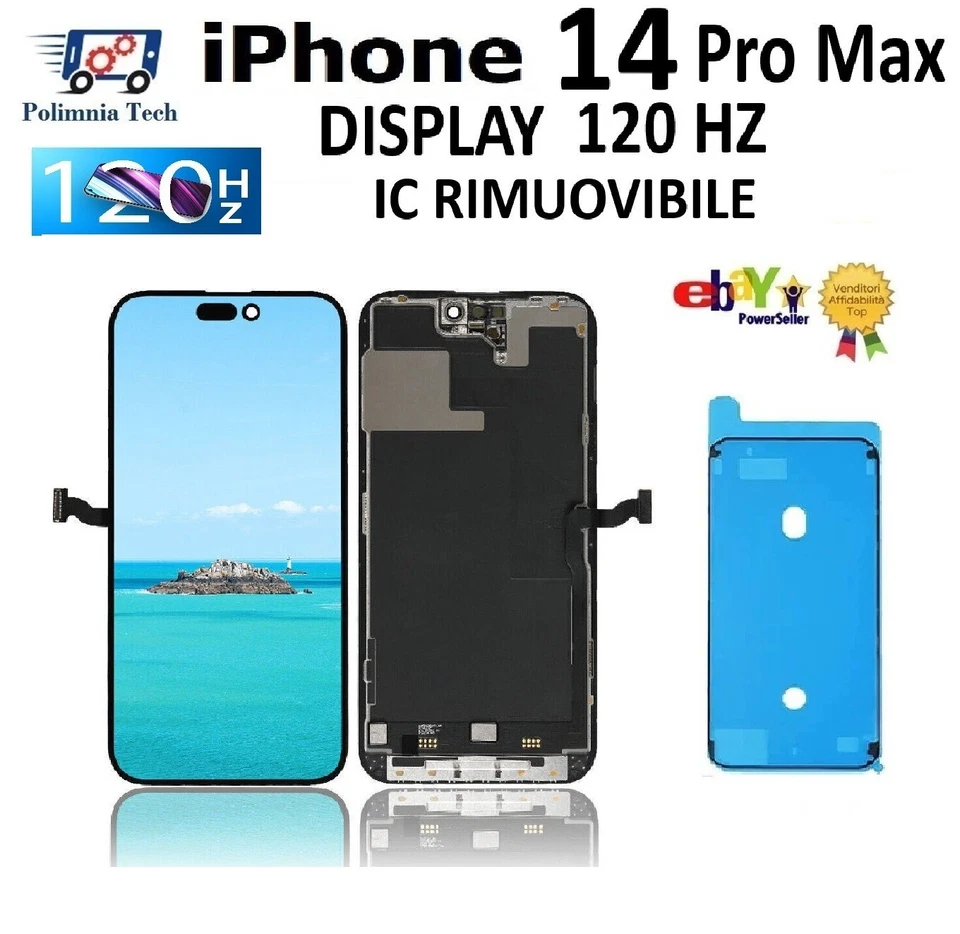 APPLE IPHONE 14 PRO MAX DISPLAY TOUCHSCREEN VETRO CON FRAME PARI ALL' ORIGINALE