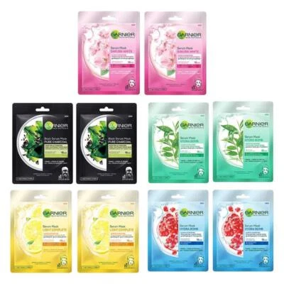 Garnier Skin Naturals Face Serum Sheet Mask Pack of 10 CA - Image 1 of 4