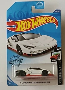 Hot Wheels '16 White Lamborghini Centenario Roadster #170 170/250 HW Roadsters - Picture 1 of 3