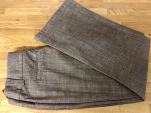 Used M&S Ladies Chocolate Brown Trousers UK 12 Short Cotton Mix Marks & Spencer - Picture 1 of 7