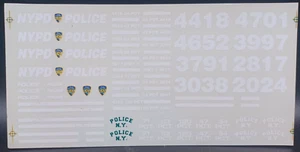 Unknown | No. ? | 1:43 NYPD Police Decals - Picture 1 of 1