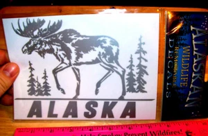Alaska Removable Decal - Moose Alaska - great for car, RV, truck or boat - Picture 1 of 1