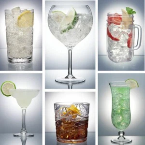 Plastic Cocktail Glasses - Gardens & Spas, Unbreakable & Reusable, FAST DELIVERY - Picture 1 of 16