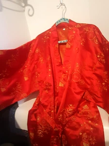 Vintage koreanischer Seidenbrokat Kimono in voller Länge - Bild 1 von 6