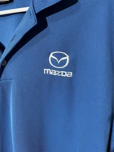 Nikegolf Mazda Blue Polo Mens XL Dri-Fit Short Sleeve Shirt - Picture 1 of 7