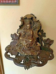 Estatua de Buda de Bronce de colección. Chino.7"." 3 libras 12 oz. Se parece a Elvis. - Imagen 1 de 12