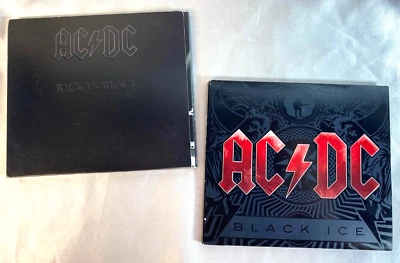 AC/DC Back In Black  Epic Records 2003 CD & Black Ice Sony/BMG 2008 CD Foto 1 de 4