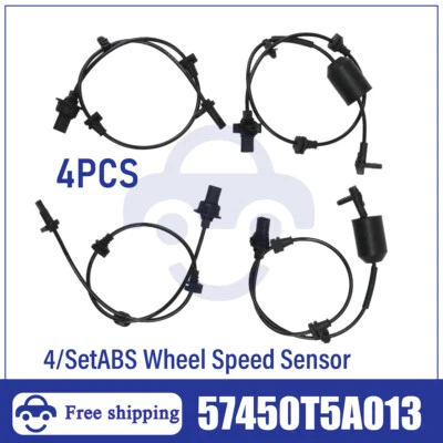 For Honda City Fit 2015-2019 4Pcs ABS Wheel Speed Sensor 57470-T5A 57475-T5A - Image 1 of 4