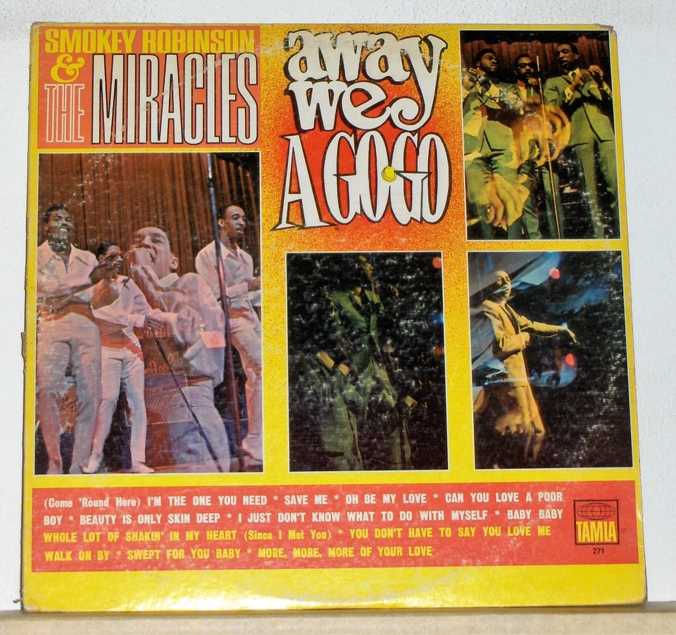 Smokey Robinson & The Miracles - Away We A Go-Go - 1966 Mono Vinyl LP Record - Image 1 of 4