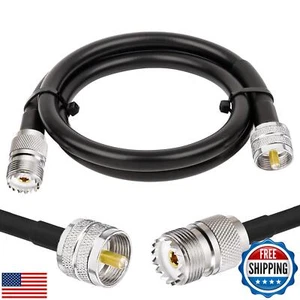 Câble coaxial Superbat CB 3 pieds RG8X câble coaxial UHF SO239 femelle vers PL259 mâle - Photo 1/5