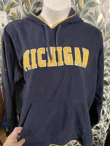 Columbia UOfM Fleece Hoodie XXL Blue/Yellow Michigan Wolverines - Picture 1 of 6