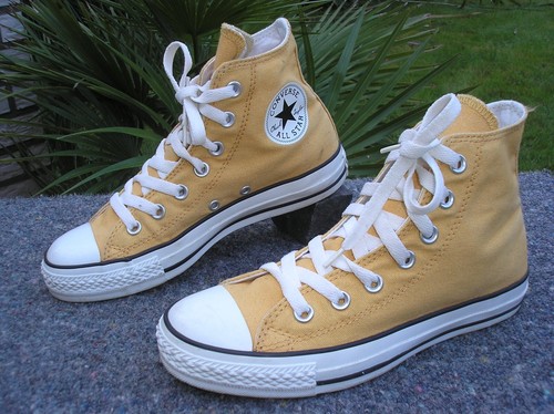Sneaker originali Converse Chucks Taylor HI taglia 37 5 giallo mais perfette!!!