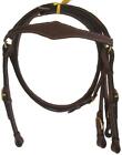 James Saddlery Leather Barcoo Stockman Horse Bridle Brass Buckles Full Cob