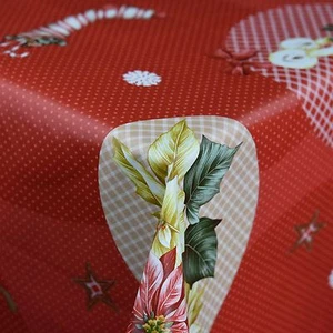 Christmas Joy Festive XMAS Christmas PVC Tablecloth Oilcloth Per Metre 55" Width - Picture 1 of 2