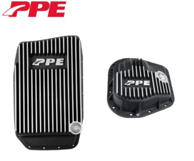 PPE Brushed Deep Trans Pan & Rear Diff Cover For 09-17 Ford F150 6R80 9.75"-12 Foto 1 de 4