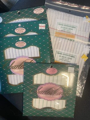 Lot of 6 Mixed Cross Stitch Waste Canvas Charles Craft Zweigart #14 #10 - Image 1 of 4