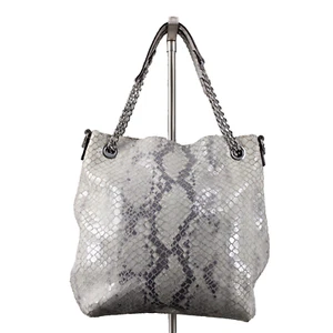 Michael Kors 10 x 11 x 4 Moss Gray Reptile Print Double Handle Crossbody Purse - Picture 1 of 20