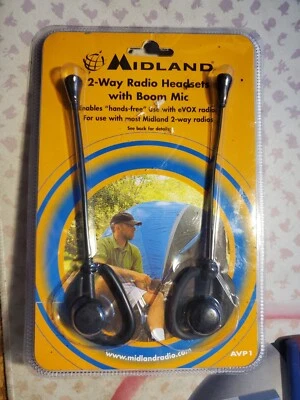 Midland AVP1 2-Way Radio Headsets With Boom Mic - New Packaging - Image 1 of 2