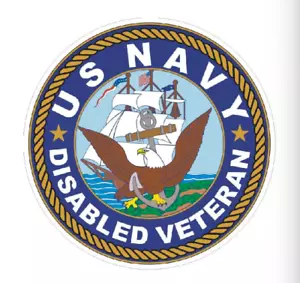 4 ZOLL DEPARTMENT OF THE MARINE BEHINDERTE VETERAN ARMEE AUFKLEBER AUFKLEBER HERGESTELLT IN DEN USA - Bild 1 von 1