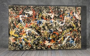 Jackson Pollock Convergence CANVAS PAINTING ART PRINT 1891 - Picture 1 of 8