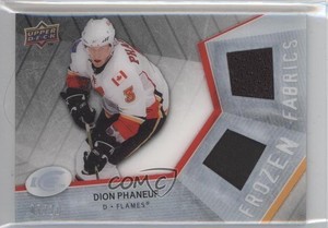 2008 Upper Deck Ice Frozen Fabrics PETG Black Patch/Jersey /10 Dion Phaneuf #DP