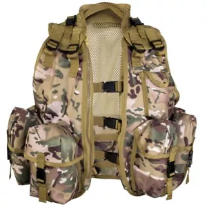 Highlander CADET Tactical Assault CHALECO TEJIDO LIGERO CAMUFLAJE AIRSOFT EJÉRCITO - Imagen 1 de 3