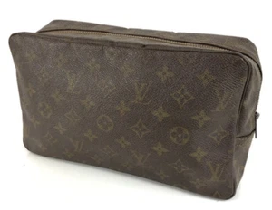 Louis Vuitton Kulturbeutel Trousse Toilette 28 Clutch Handtasche Monogram Braun - Bild 1 von 12