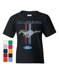Ford Mustang Classic Youth T-Shirt GT Cobra Boss 302 Mach 1 Tee - Picture 1 of 8