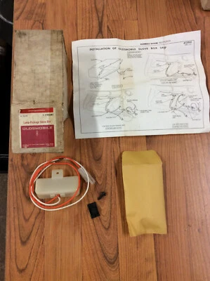 NOS 1973 73 Olds Cutlass Glove Box Lamp Kit GM Hurst 442 983382 Oldsmobile - Image 1 of 4